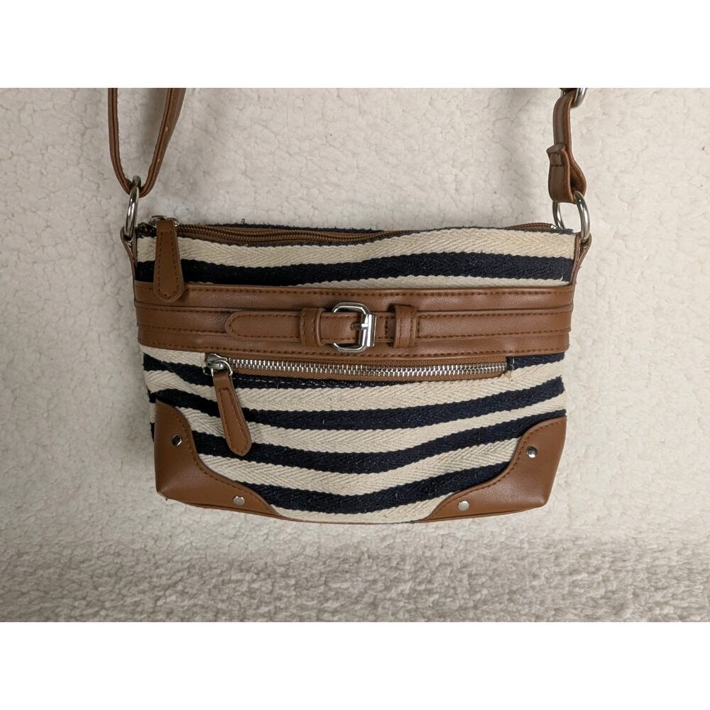 Casual Striped Over The‎ Shoulder Purse Bag 7”x10”